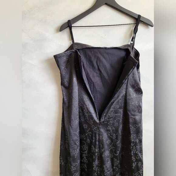 Rampage and Silver Shimmer Velour Bust Trim Maxi Formal Empire Dress Size 11 - Picture 12 of 12